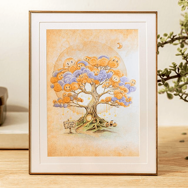 Pack Duo A4 : Chat mystique & L’arbre aux citrouilles