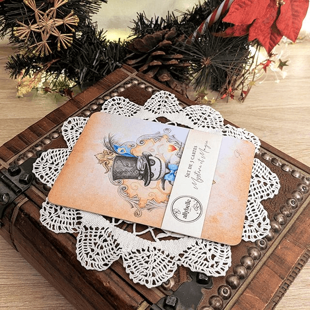 Lot de 3 cartes A6 : "Mystère & Magie"