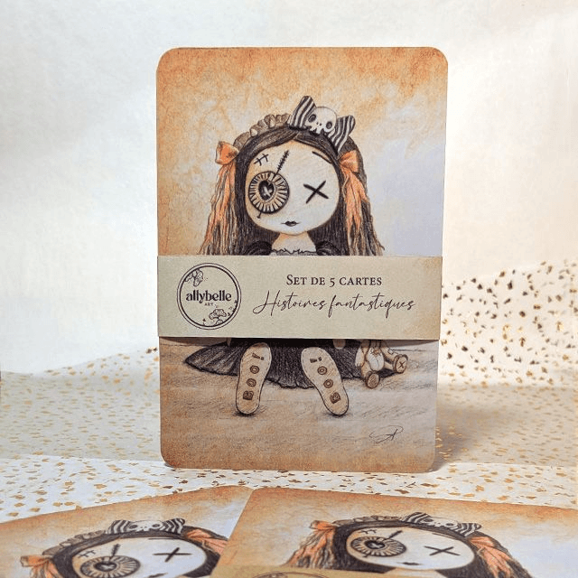 Lot de 5 cartes A6 : "Histoires fantastiques"
