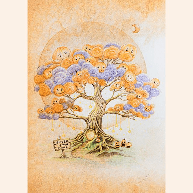 Pack Duo A4 : Chat mystique & L’arbre aux citrouilles