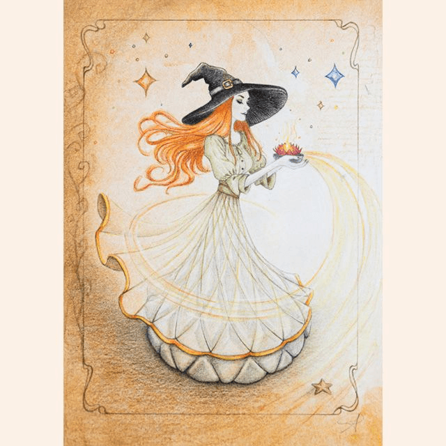 Pack Duo A4 : Sorcière éclairée & La lune étincelante