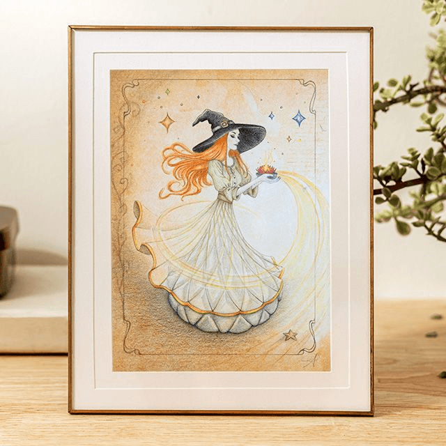 Pack Duo A4 : Sorcière éclairée & La lune étincelante