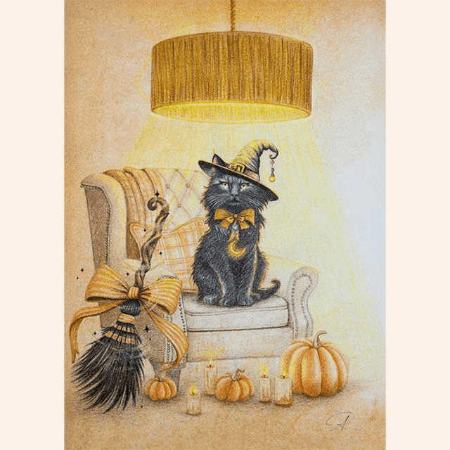 Pack Duo A4 : Chat mystique & L’arbre aux citrouilles