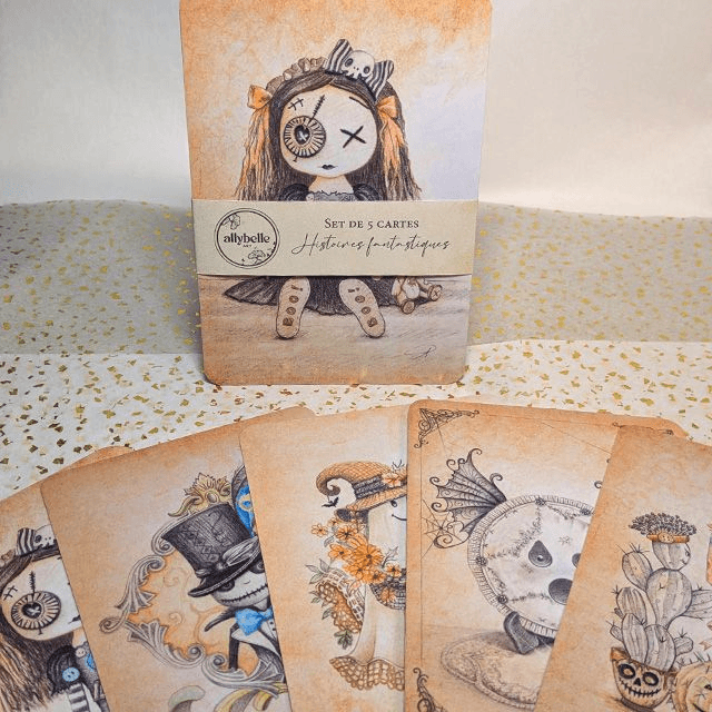 Lot de 5 cartes A6 : "Histoires fantastiques"